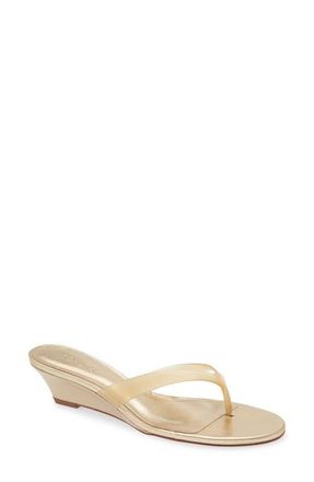 Schutz Roslyn Wedge Sandal in Platina Translucido at Nordstrom, Size 10.5