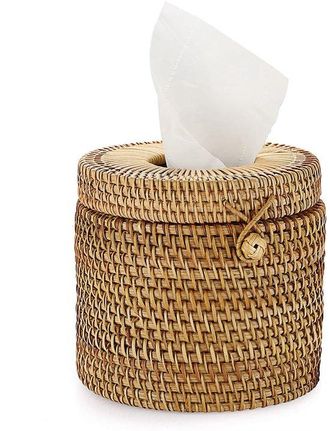 OEM Dailygoody, Funda Para Pa&ntilde;uelos De Rat&aacute;n, Soporte Para Pa&ntilde;uelos, Hecho A Mano Y Natural, 15 X 14 Cm, Organizador Decorativo