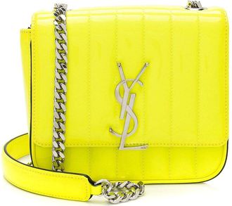 Saint Laurent Patent Leather Monogram Vicky Small Shoulder Bag (Authentic Pre-Loved)