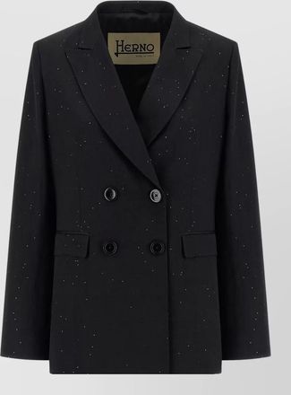 Herno sequined tailored blazer double breasted design