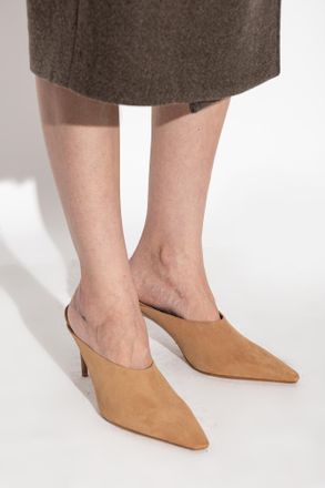 Balenciaga Heeled Mules Duchesse, Womens, Brown