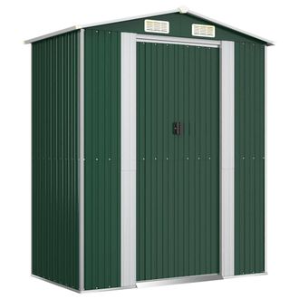 vidaXL Cobertizo De Jard&iacute;n Acero Galvanizado Verde 192x108x223 Cm Vidaxl