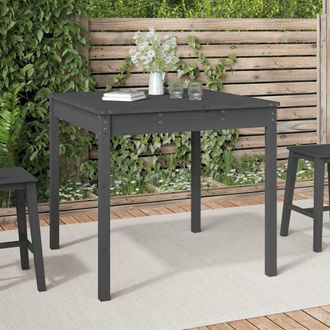vidaXL Mesa De Jard&iacute;n Madera Maciza Pino Gris 82,5x82,5x76 Cm Vidaxl