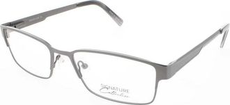 Signature Unisex Grey Rectangular Eyeglass Frames Pn103Gunmetal53