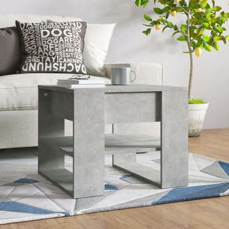vidaXL Tavolino Salotto Grigio Cemento 55,5x55x45 Cm Legno Multistrato - Vidaxl