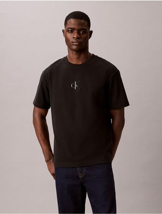 Calvin Klein Jeans Calvin Klein Mens Liquid Monologo Graphic Tee - Black - 2XL