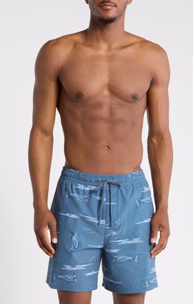 Quiksilver Mix Volley 17 Swim Trunks in Dark Denim at Nordstrom, Size Xx-Large