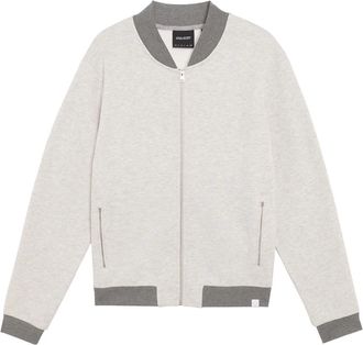 Lyle & Scott Jassen, Heren, Grijs, XS, Mid Layers Half Raglan Jersey Bomber