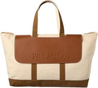 Palm Angels Cabas Canvas & Leather Tote