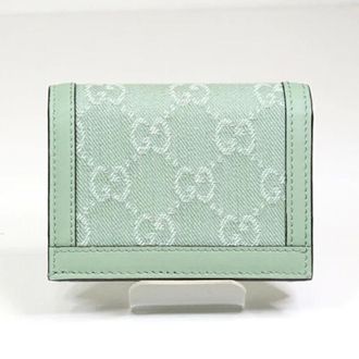 Gucci Vintage, unisex, Groen, ONE Size, Denim, Pre-owned Denim Portemonnee