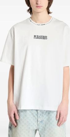 Pleasures T-shirt Cut Here - Bianco