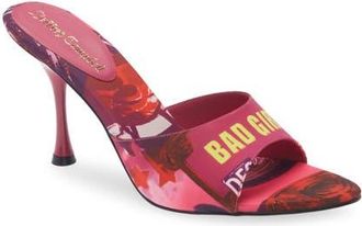 Jeffrey Campbell Agent Slide Sandal in Fuchsia Bad Girl Combo at Nordstrom, Size 7.5