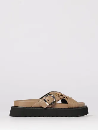 Pinko Heeled Sandal Woman color Tobacco