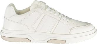 Tommy Hilfiger Polyester Sneaker - Heren - Sneakers - Wit - 45 EU - Polyester - Schoenen
