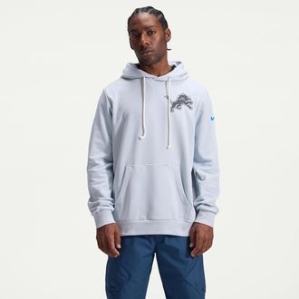 Nike Detroit Lions Rivalries Collection Sideline Nike Mens Dri-FIT NFL Pullover Hoodie in Grey | 03AZ07R9J-CYU