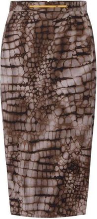 Elisabetta Franchi Dames, Rokken, Bruin, Maat: XL Jersey