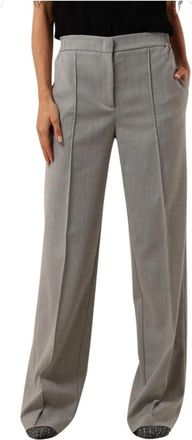 Twinset Elegante Grijze Pantalon - Dames - Wijde Broeken - Grijs - XS - Broeken