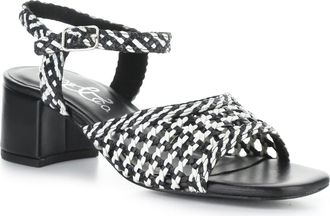 Bos. & Co. Wendi Ankle Strap Sandal in Black/White Mix at Nordstrom, Size 10-10.5Us