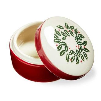 Tag Tis The Season Ceramic Trinket Dish Decorative Christmas Tray in Red at Nordstrom