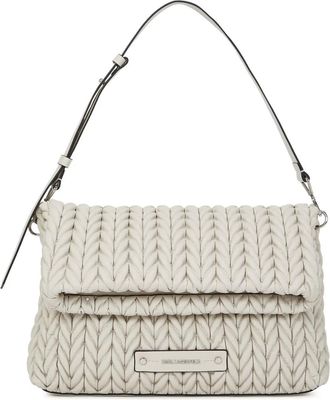Karl Lagerfeld Borsa a spalla K/Weave grande - Toni neutri