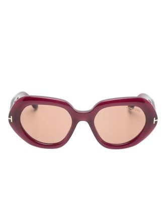 Tom Ford Eyewear Apex02 zonnebril met geometrisch montuur - Rood