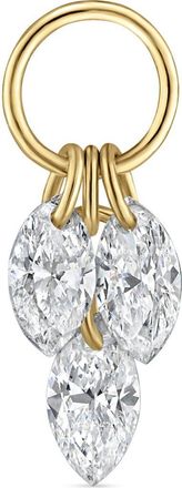 Maria Tash Floating Diamond Plume Charm in Yellow Gold at Nordstrom, Size 3.5 Mm