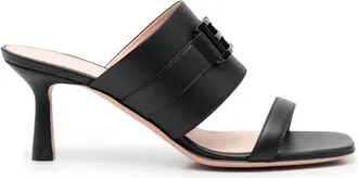 Bally B-chain heeled sandals - women - Calf Leather/Calf Leather/Calf Leather/Rubber - 39 - Black