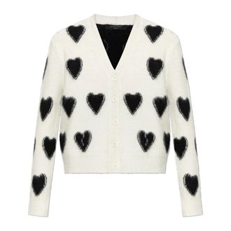 AllSaints Cardigans, female, White, Size: XS Scatter Heart Cardigan