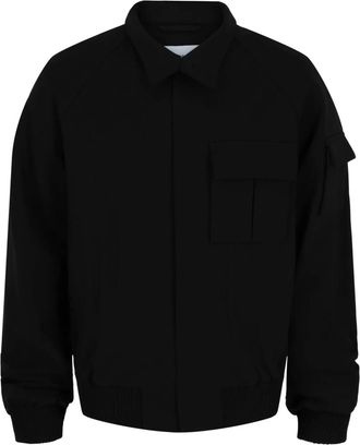 Ferragamo Mens Cropped Bomber Jacket In Black