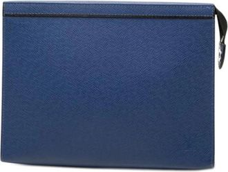 Louis Vuitton Pre-owned Voyage MM - Dames - Vintage Clutch - Blauw - ONE Size - Leer - Vintage