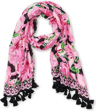 Lilly Pulitzer Resort Womens Scarf Onyx Party All The Time Engineered