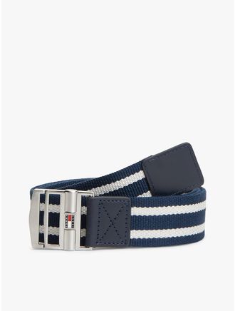 Tommy Hilfiger Mens Tommy Jeans Slide Buckle Webbing Belt - Navy - 40
