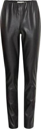 Ichi Leren Broek - Dames - Slim Fit Broeken - Zwart - L - Leer - Broeken