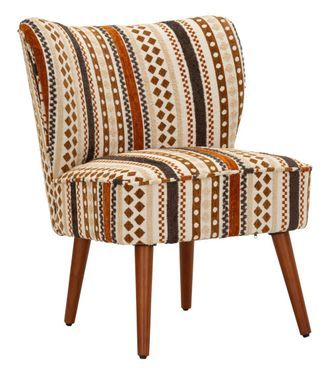 Mauro Ferretti Sill&oacute;n &eacute;tnico multicolor de 65x68x80 cm