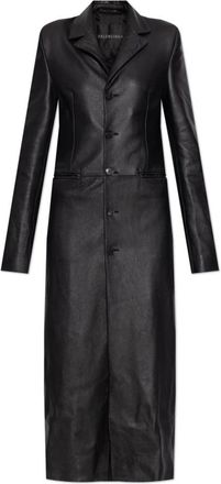 Balenciaga Faux Fur & Shearling Jassen - Dames - Leren en Su&egrave;de Jassen - Zwart - XS - Leer - Jassen