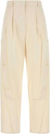 Max Mara Dames, Broeken, Wit, Maat: 2XS Katoen