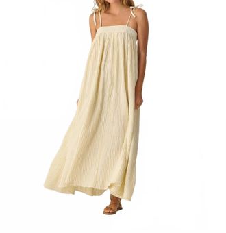 Rylee + Cru Womens Malea Dress In Citron Stripe