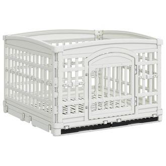 vidaXL Parque Para Perros De 4 Paneles 177,5 X 154,5 X 112 Cm Pl&aacute;stico Vidaxl