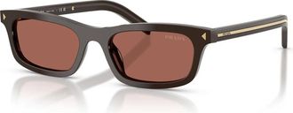 Prada Sunglasses, unisex, Black, Size: 52 MM Rectangular Sunglasses