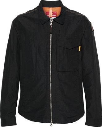 Parajumpers Rayner logo-patch shirt jacket - men - Polyamide/Polyester/Cotton - S - Black