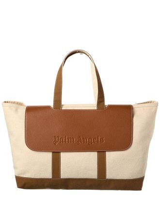 Palm Angels Cabas Canvas & Leather Tote