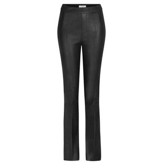 Dante6 Zwarte Dollman Flared Su&egrave;de Broek - Dames - Broeken - Zwart - Maat: S Su&egrave;de