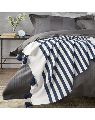 LR Home Harrison Striped Hand-Woven Throw Blanket