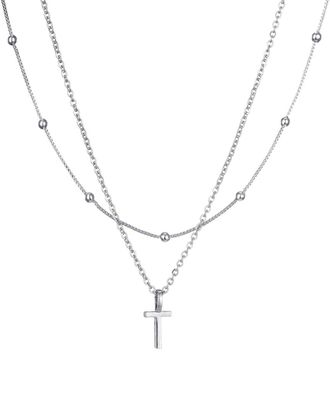 Adornia Adornia Layered Initial Necklace
