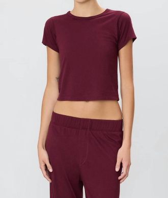 &Eacute;terne Short Sleeve Baby Tee In Oxblood