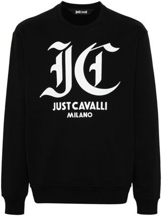 Just Cavalli Sweater met logoprint - Zwart