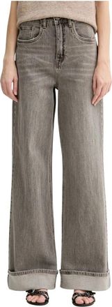 Gestuz Wide Jeans - Dames - Loose Fit Jeans - Grijs - W29 L32 - Jeans