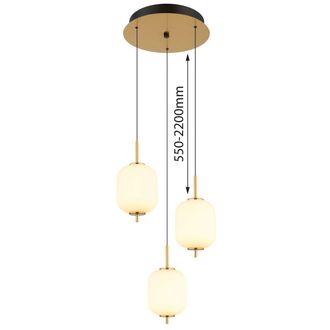 Globo Lighting L&aacute;mpara Colgante - Ewald - Bronce - Vidrio - &Oslash; 38cm - Led