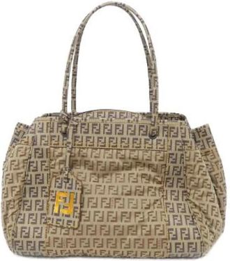 Fendi Pre-owned Tote Bags, female, Beige, Size: ONE SIZE Pre-owned Vintage Tote Bag