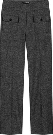 Luisa Cerano Broeken, Dames, Grijs, L, Wol, Babyflare Broek